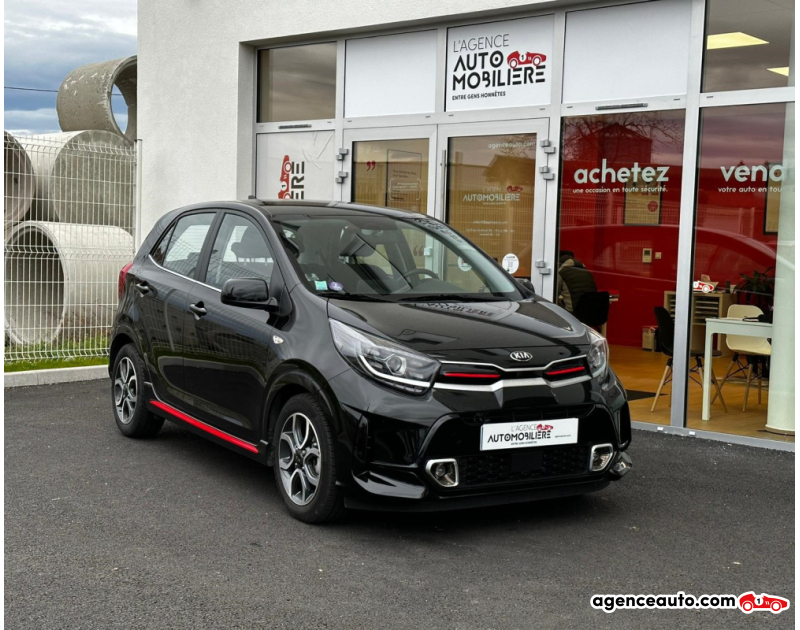 Achat voiture occasion, Auto occasion pas cher | Agence Auto Kia Picanto 1.2 DPi 84ch GT Line Noir Année 2021 Manuelle Essence